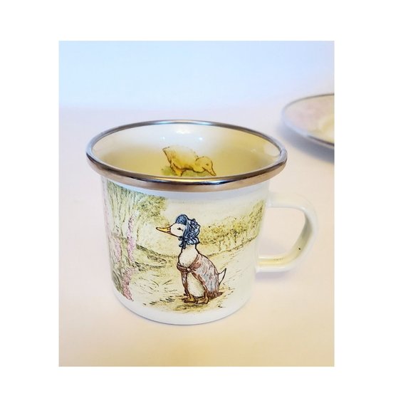 Beatrix Potter Peter Rabbit NIB Golden Rabbit Enamelware 3 PC Set - Picture 5 of 7